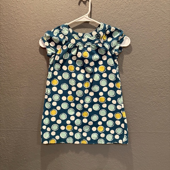 Cherokee Kids Dress - Blue, Yellow, White Polka Dots - Picture 1 of 8